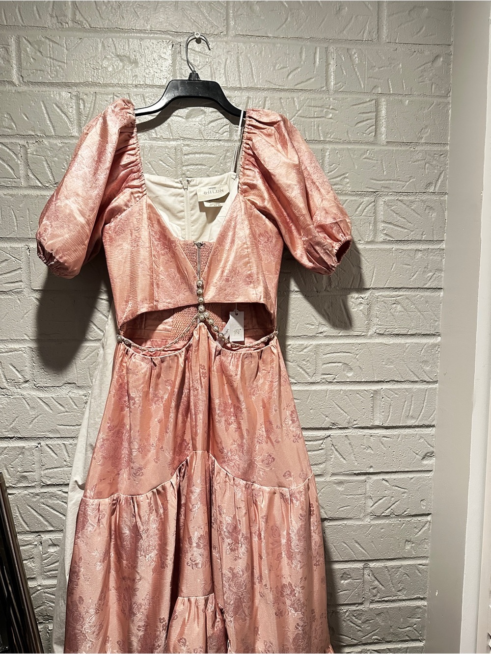 NWT V.Chapman The Emma Dress in Light Pink Windsor Brocade Size 4 - Picture 5 of 16